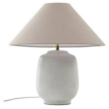 Lámpara de mesa Thalorin, altura 47 cm, cerámica blanca - Lucande