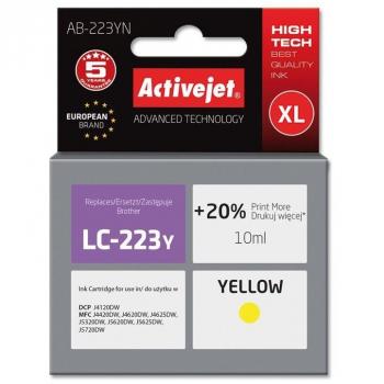 Cartucho de Tinta Compatible Activejet AB-223YN Amarillo (Brother LC223Y; 10 ml; Alta Capacidad)