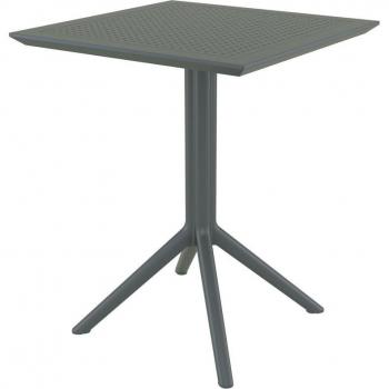 Sky Folding Indoor and Outdoor Table - 60x60 Square - Dark Grey