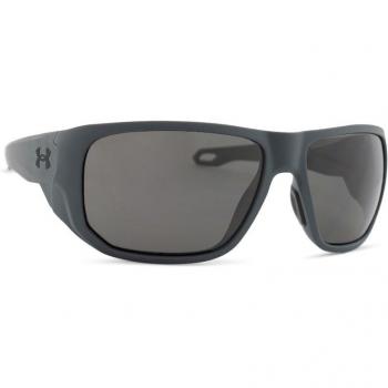 Under Armour UA Attack 2 RIW Sunglasses, Matte Grey/Grey, Male, Size: 63 MM