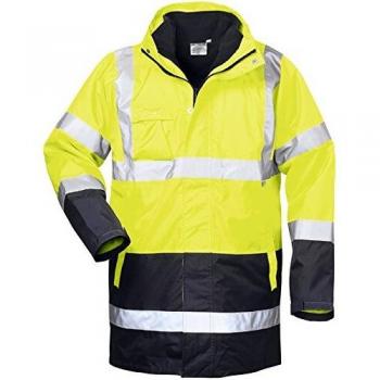 Parka de alta visibilidad Safestyle Spencer 4 en 1, tamaño L, amarillo/azul marino