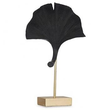 Figura Decorativa Flor Negro poliresina (8 x 37 x 24,5 cm)