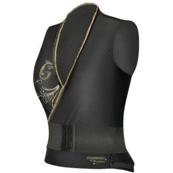 Komperdell Provocatrice - Chaleco con protección dorsal para mujer negro schwarz - gold Talla:small
