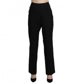 BENCIVENGA Black High Waist Straight Dress Trouser Pants - IT50|3XL, Sizes: 2XL
