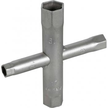 Cross-Shaped Socket Wrench Set - Sizes 10, 13, 17, 19mm