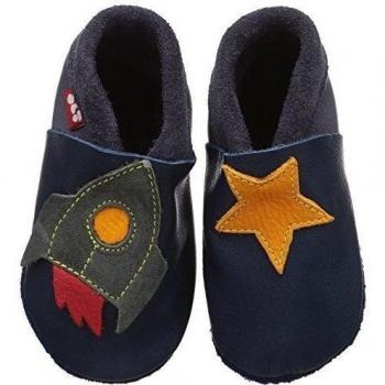 Pololo Rakete - Zapatillas de estar por casa para niños, color azul