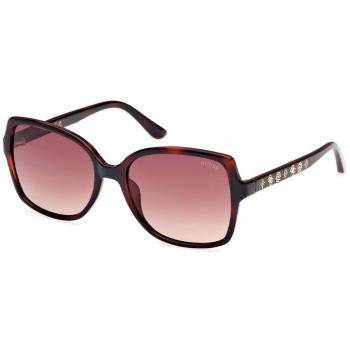 Guess GU00100 Women's Sunglasses Dark Havana Gradient Brown Acetate Full-Rim 55mm