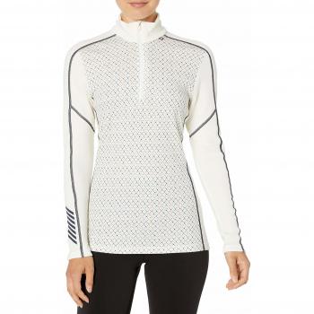 Helly Hansen W HH LIFA Merino Graphic 1/2 Z Camisa Deportiva, Blanco