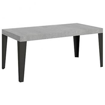 Mesa extensible 90x180/440 cm Antracita Cemento Flame