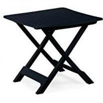 Mesa Plegable Tevere 79x72 cm Antracita Efecto Madera PROGARDEN