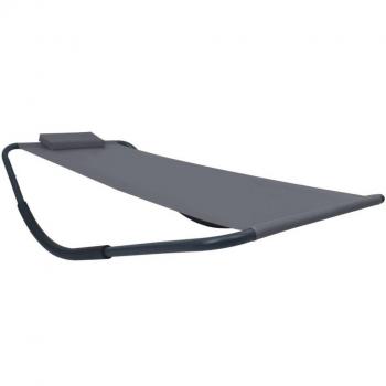 Cama de jardín gris 200x90 cm en acero