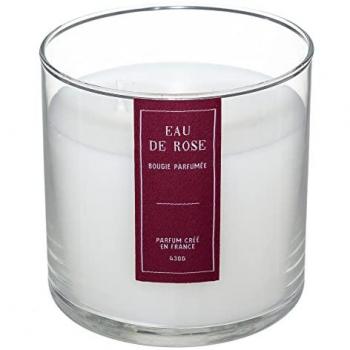 Vela aromática en vaso de vidrio rosa 430 g