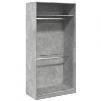 Armario de madera contrachapada gris hormigón 100x50x200 cm