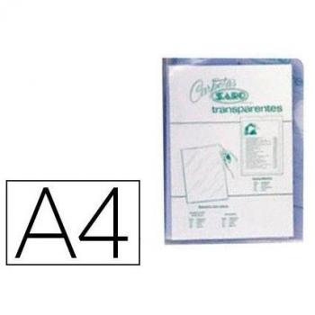DOSS.ANG.RECT.SARO PVC 280µ A4 TRA P/50 Saro 427