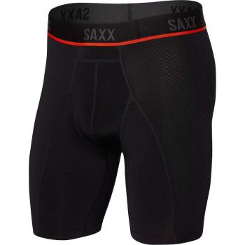 Bóxer de hombre Saxx Kinetic Light-Compression Mesh negro naranja - XS