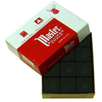 Tiza para Billar Master Negro, 12 unidades por caja