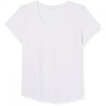 Camiseta Personalizable Mujer XL Blanca para Plotter Cricut, Cuello de Pico, Mezcla de Poliéster