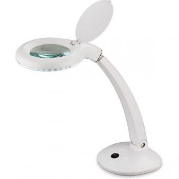 Lámpara de mesa Aria - Lámpara de sobremesa LED integrada, acero y acrílico blanco, efecto cromo, 1 luz, IP20