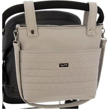 Bolso para silla de paseo o talega Rosy Fuentes - Bolso diseñado para sillas de paseo, fabricado en materiales duraderos y resistentes al agua, con múltiples compartimentos para organización, correa ajustable y diseño moderno y atractivo