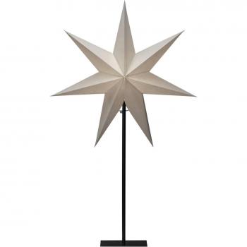 Lámpara de Navidad Estrella de Papel, 7 Puntas Blanca, Altura 80 cm
