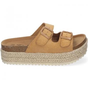 Sandalias de Mujer PUNTOSALAO SANDALIAS PLANAS DE PLATAFORMA EN YUTE PARA MUJER CÓMODAS VARIOS COLORES M-189 COLOR TAUPE