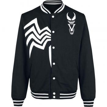 Venom (Marvel) Logo Cazadora Tipo Universitario Negro-Blanco XL