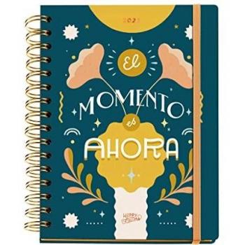 Miquelrius - Agenda anual 2023 Happy Letters - Semana Vista - Tamaño 155 x 213 mm (aprox A5) - Cubierta