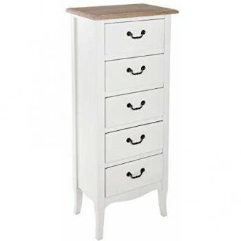 Cajonera Chrysa blanca de 5 cajones en MDF - 45x113x30 cm
