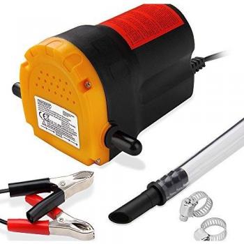 Bomba de aspiración de aceite 12V 80W - Extractor eléctrico para cambio de aceite y diésel, caudal 5L/min