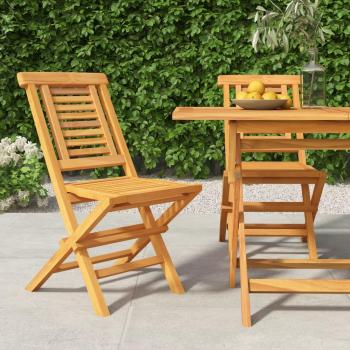 Sillas de jardín plegables 2 uds madera maciza teca 47x63x90cm vidaXL