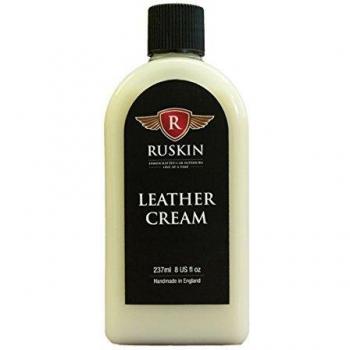Ruskin Crema Cuero y Acondicionador 237ml - Deje de Craqueo de piel, decoloración y secado exprés - Nueva Olor Cuero - no tóxico, libre de disolventes - para el cuero Asientos de coches & Interiors, bolsos, zapatos, muebles, sillas de montar y más - M