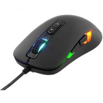 Mouse óptico Deltaco Gaming DM110, 800-2000 DPI, 7 botones, LED de respiración, USB, negro
