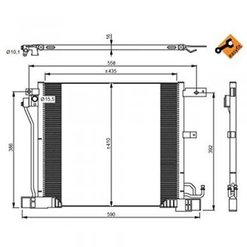 Condensador de aire acondicionado NRF 350040