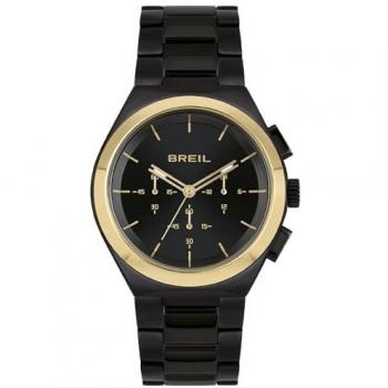 Reloj Cronógrafo Breil Bend Hombre Color Negro con Pulsera de Acero TW1970