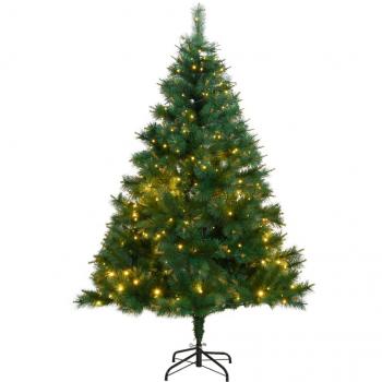 Artificial Hinged Christmas Tree with 300 LEDs - 210 cm (82.7)