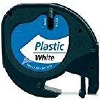 Cinta de etiquetas BK-White 12mmX4m Plastica for Dymo 2000,LT100H,QX50S0721660