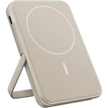 Powerbank Magnético Inalámbrico Fresh'n Rebel 5000mAh, Carga Rápida PD 20W, Compatible con MagSafe, Color Arena