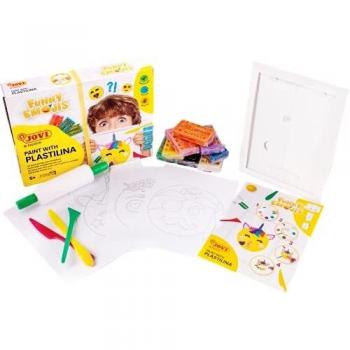 Jovi Kit para Pintar con PLASTILINA, Funny Emojis