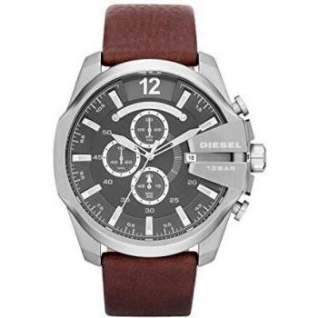 Diesel Men's Chronograph Quartz Watch with Leather Strap DZ4290
