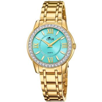 Reloj Lotus Bliss 18888/3 para Mujer, Esfera Azul, Caja de Acero Inoxidable 316L Dorado
