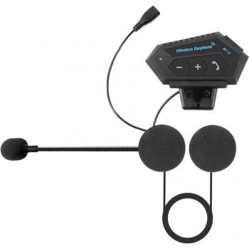 Auriculares Inalámbricos Estéreo Bluetooth 4.2 para Casco de Moto con Manos Libres y Altavoz MP3 Chip CSR8635