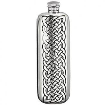 English Pewter Company CEL175 - Petaca de bolsilo, diseo de Nudo Celta, 8,5 cl