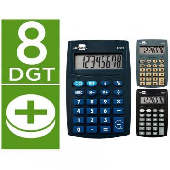 Calculadora Liderpapel Bolsillo XF04 8 dígitos pilas 99x64x9 mm expositor de 16 unidades colores surtidos - XF04