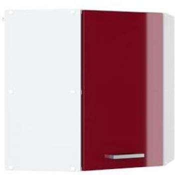 Mueble Alto Esquinero Universal R-Line, 57 cm, Rojo Burdeos Alto Brillo con Puerta