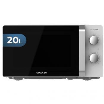 Microondas Inverter Cecotec Proclean 2010 - 19L, 700W, 5 Niveles de Potencia, Bajo Consumo, Plato Giratorio de 245mm, Temporizador de 30min, 8
