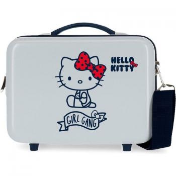 Neceser Infantil Hello Kitty Girl Gang ABS Adaptable a Trolley Azul 9L
