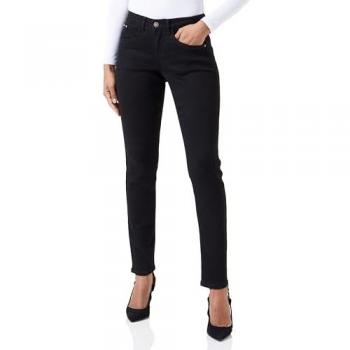 Cream Women's Skinny Fit Midrise Jeans, Pitch Black Unwashed, Size W26 L32