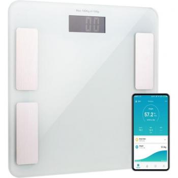 Báscula Digital Bluetooth de Baño con Función Diagnóstica y Conectividad Smartphone