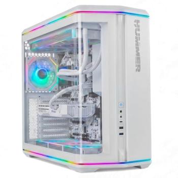 Carcasa PC Nox Hummer Anvil Semitorre ATX Cristal Templado Curvo Blanco ARGB con 5 Ventiladores y USB Tipo-C