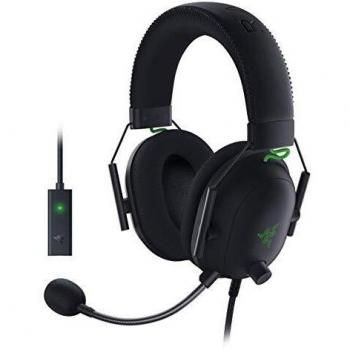 Razer BlackShark V2 Auriculares con Tarjeta de Sonido USB, Auriculares para Juegos Esports, Cable con Controlador de 50 mm, Reducción de Ruido, para PC, Mac, PS4, Xbox One y Switch